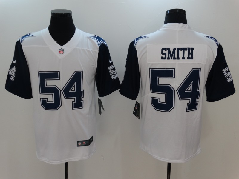 Men Dallas cowboys #54 Smith White Thanksgiving Nike Vapor Untouchable Limited NFL Jerseys